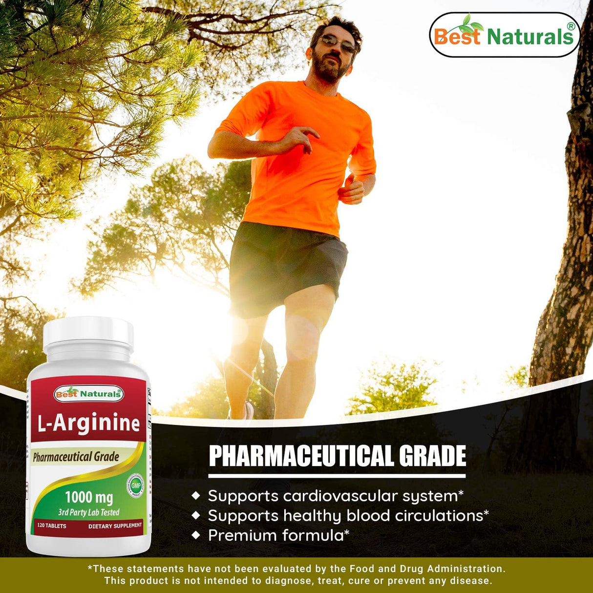 Suplemento L-arginina 1000 mg 120 und óxido nítrico