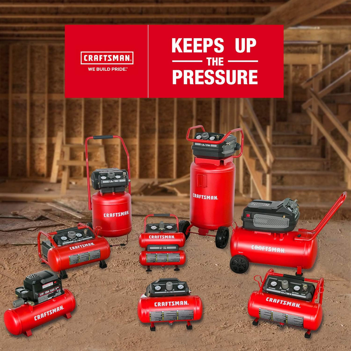 Compresor de Aire Portátil 2 Gal 1/3 HP Oil-Free Craftsman CMXECXA0200243