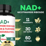 Suplemento NAD+ con Nicotinamida Ribósido 900mg - 60 cápsulas