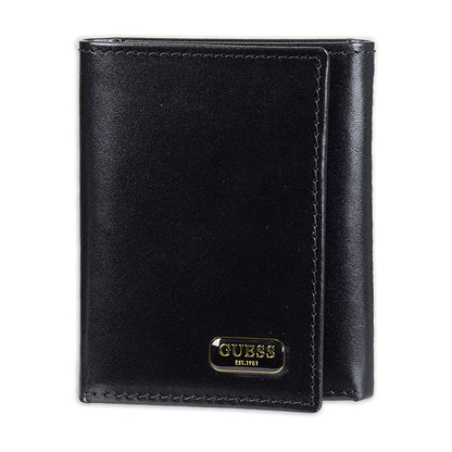 Billetera de cuero trifold para hombre