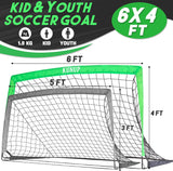 Kunup Porterías de fútbol para niños para patio trasero