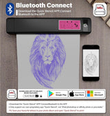 OZER M08Pro - Impresora inalámbrica de plantillas de transferencia Bluetooth de tatuaje, máquina fotocopiadora térmica sin tinta, impresora compacta, plantilla rápida compatible con teléfonos