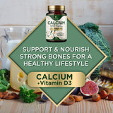 Suplemento Calcio 1200 mg con vitamina D3 apoyo óseo