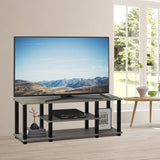 Furinno Soporte de TV 3 niveles hasta 50 sin herramientas 3D
