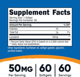Suplemento Nutricost Licopeno 50mg cápsulas blandas 60 cáp