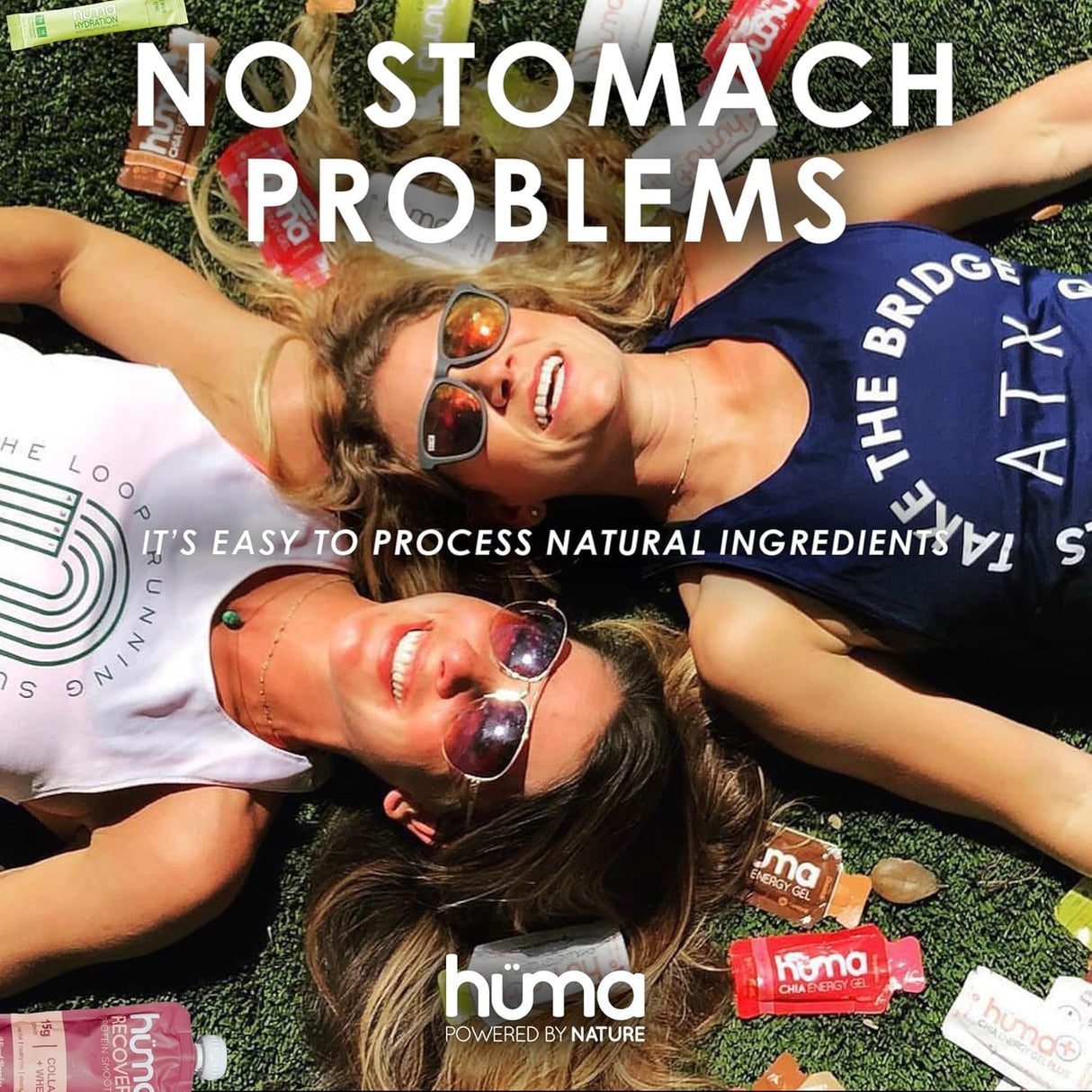 Gel Energético Huma Chia, 12 Pack, Amigable con el Estómago