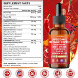 Suplemento líquido de cayena y herbolario, 2oz