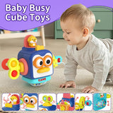 Juguete 4 en 1 para bebés, marca desconocida, piano y cubo.