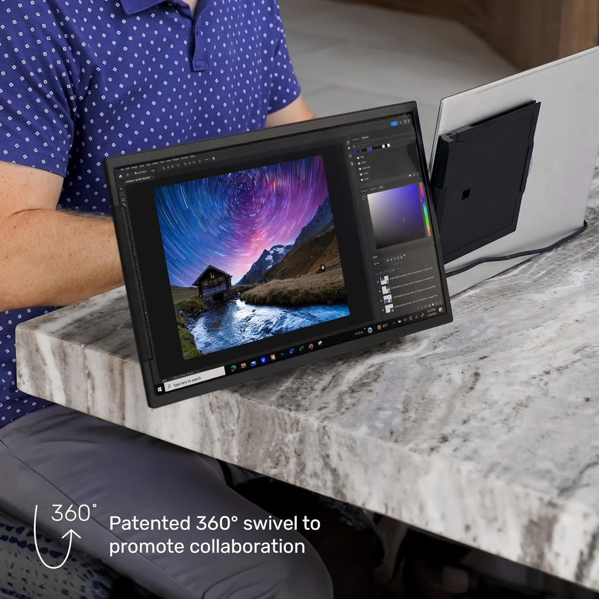 Monitor portátil SideTrak 15.6 para laptop, USB-C, FDH