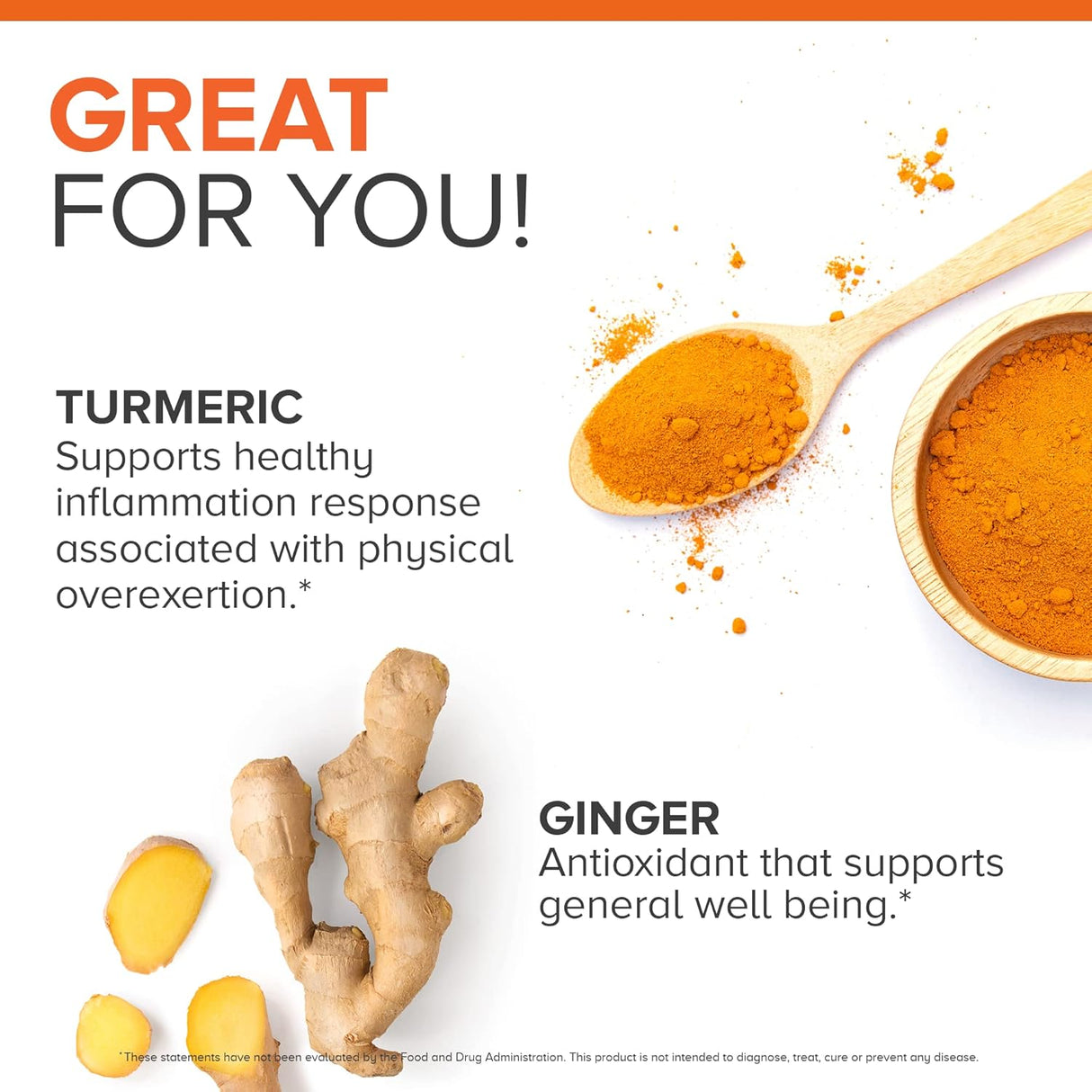 Suplementos Alimenticios  de cúrcuma  y jengibre