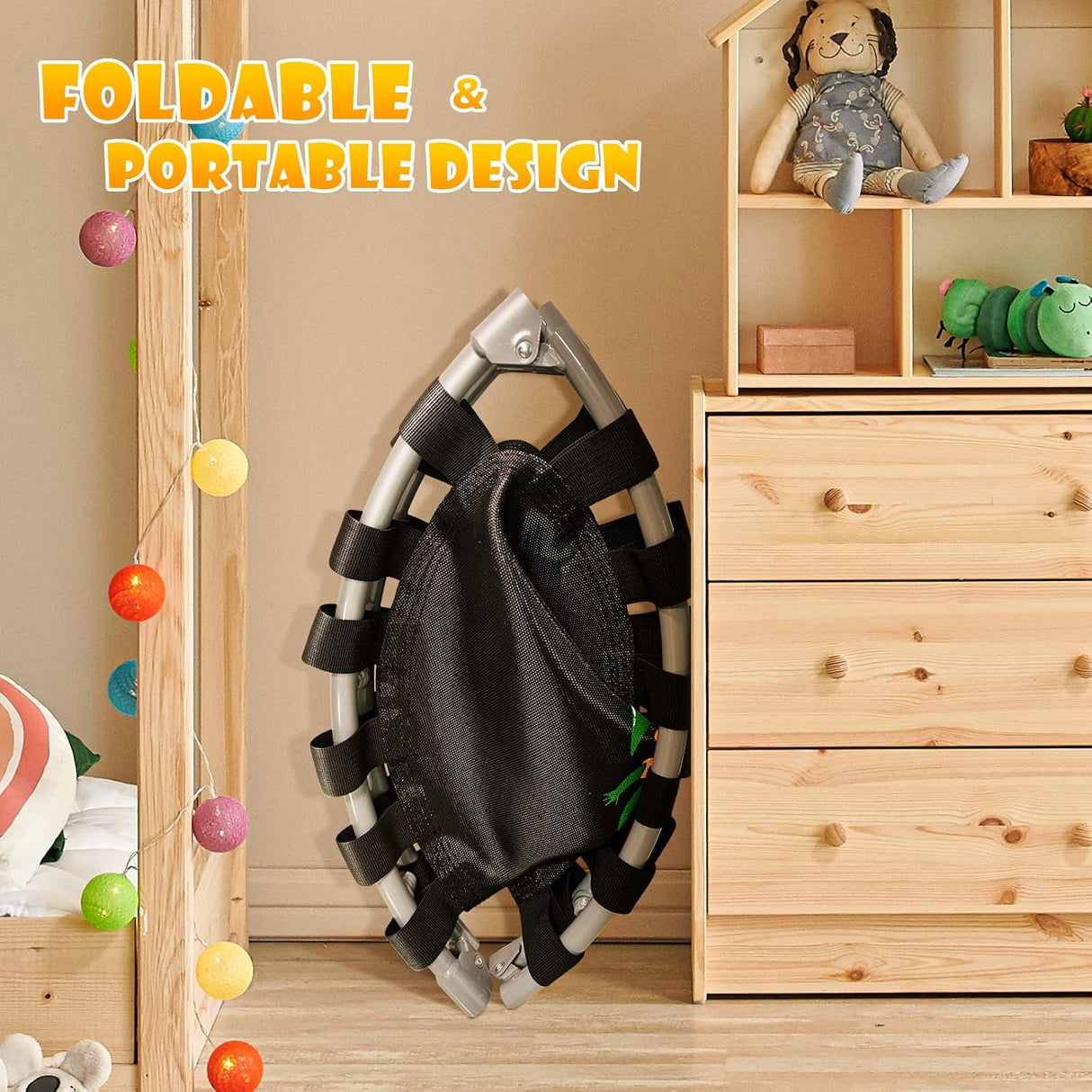 Trampolín Infantil BCAN 36'' Plegable con Manija para Niños