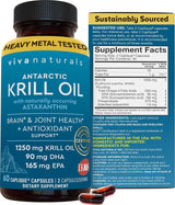 Suplemento aceite de krill del antártico  100 puro 60 cáp