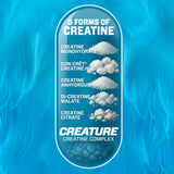 CREATURE® Complejo de Creatina - 5 Tipos, 180 Cápsulas