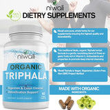 Suplemento orgánico de hierbas Triphala Apoyo del colon 60u