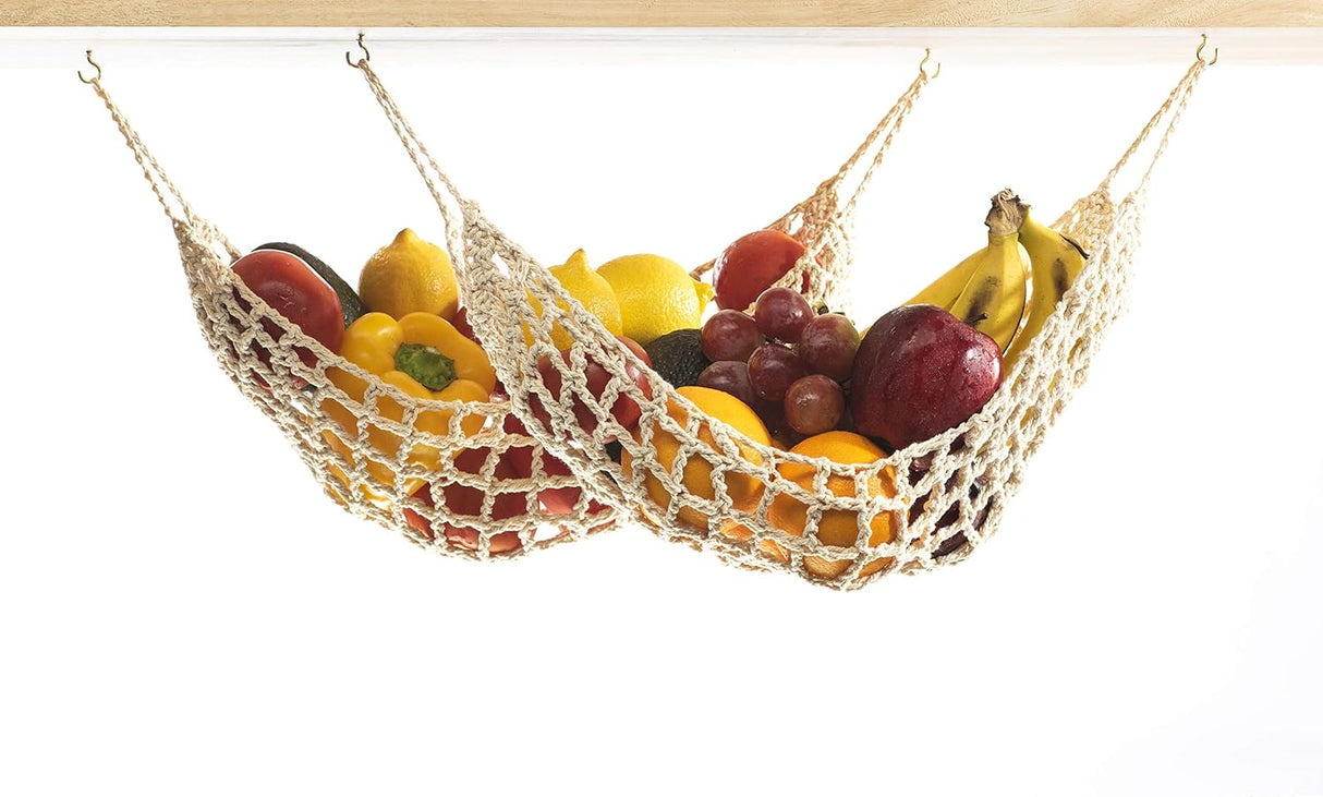 Hamaca Frutal de Algodón, 2 Piezas, Soporte y Ganchos incluidos