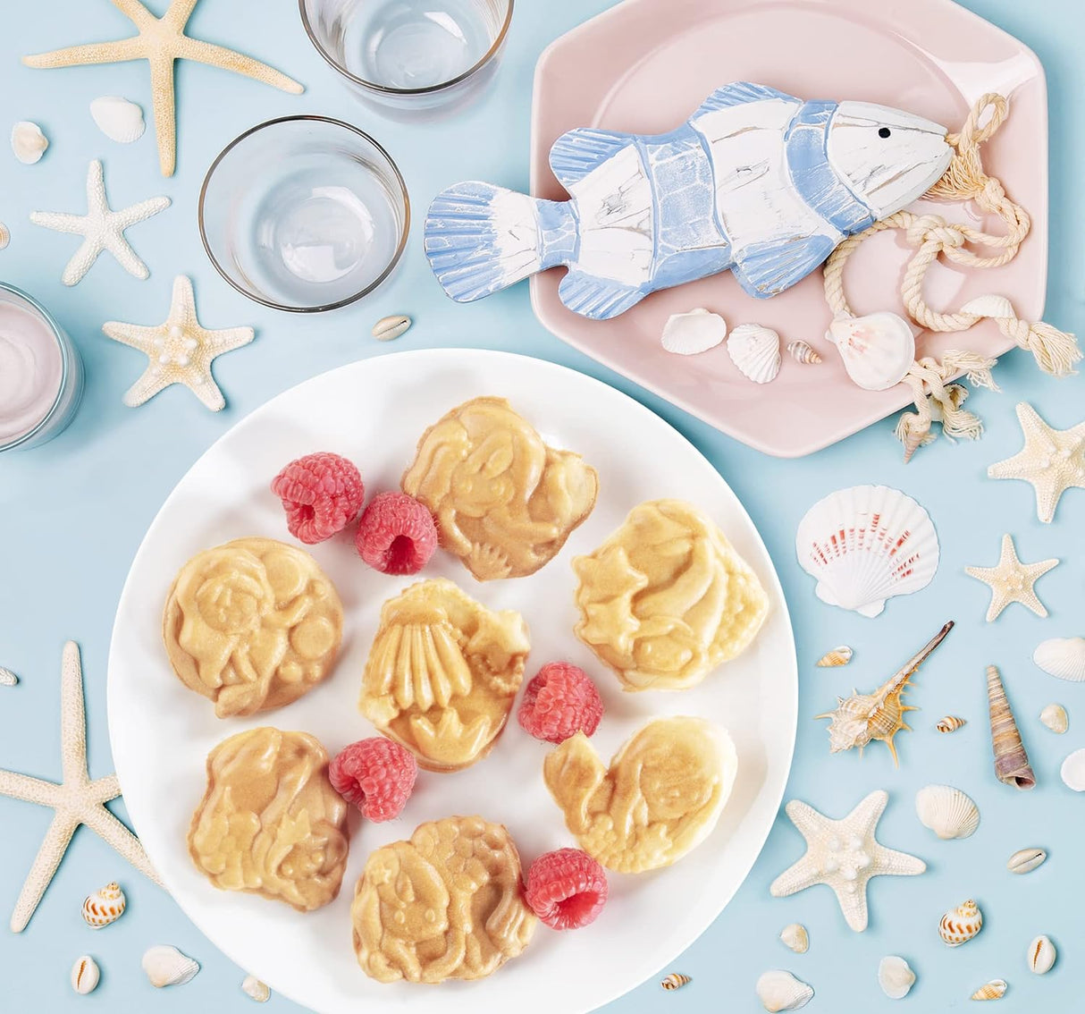 Wafflera de Sirena - Crea 7 Waffles en Minutos - Modelo Oceanía