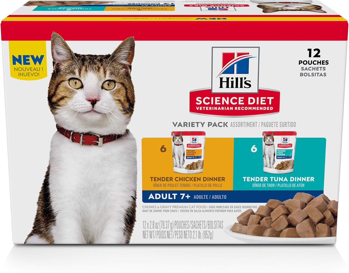 Alimento Bolsas de comida húmeda para gatos paquete variado