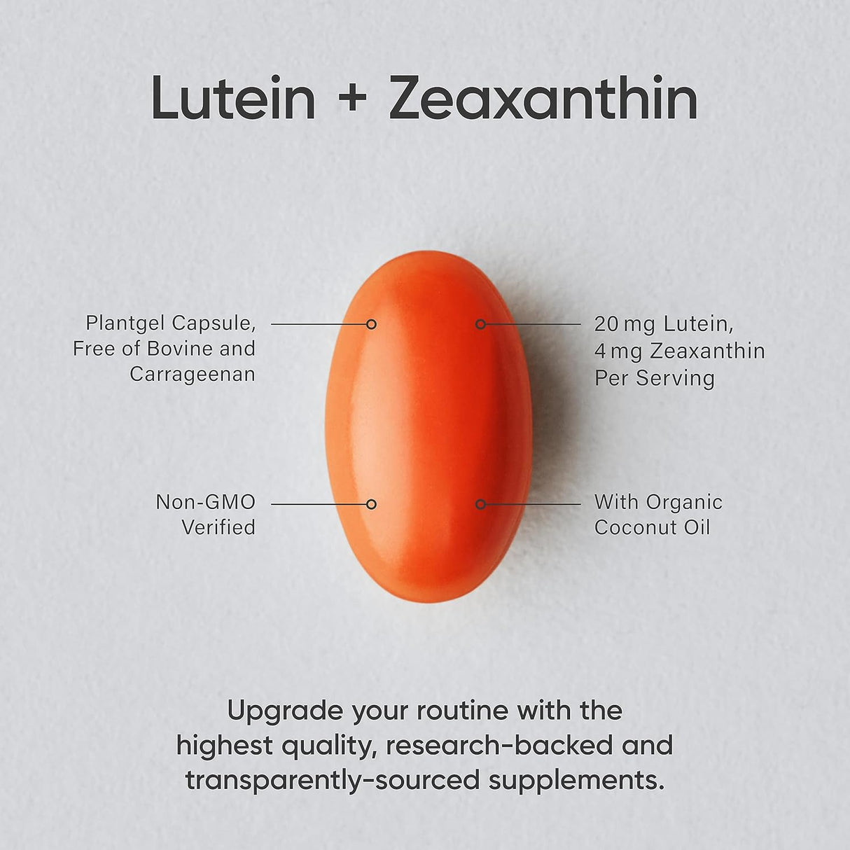 Suplementos Luteína vegana + zeaxantina (20 mg)  orgánico