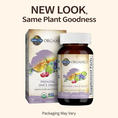 Suplemento Garden of Life mykind Organics prenatales 30 und