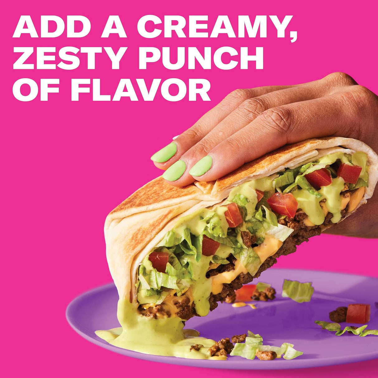 Salsa Crema de Aguacate Taco Bell, 12 oz, Sabor Cremoso