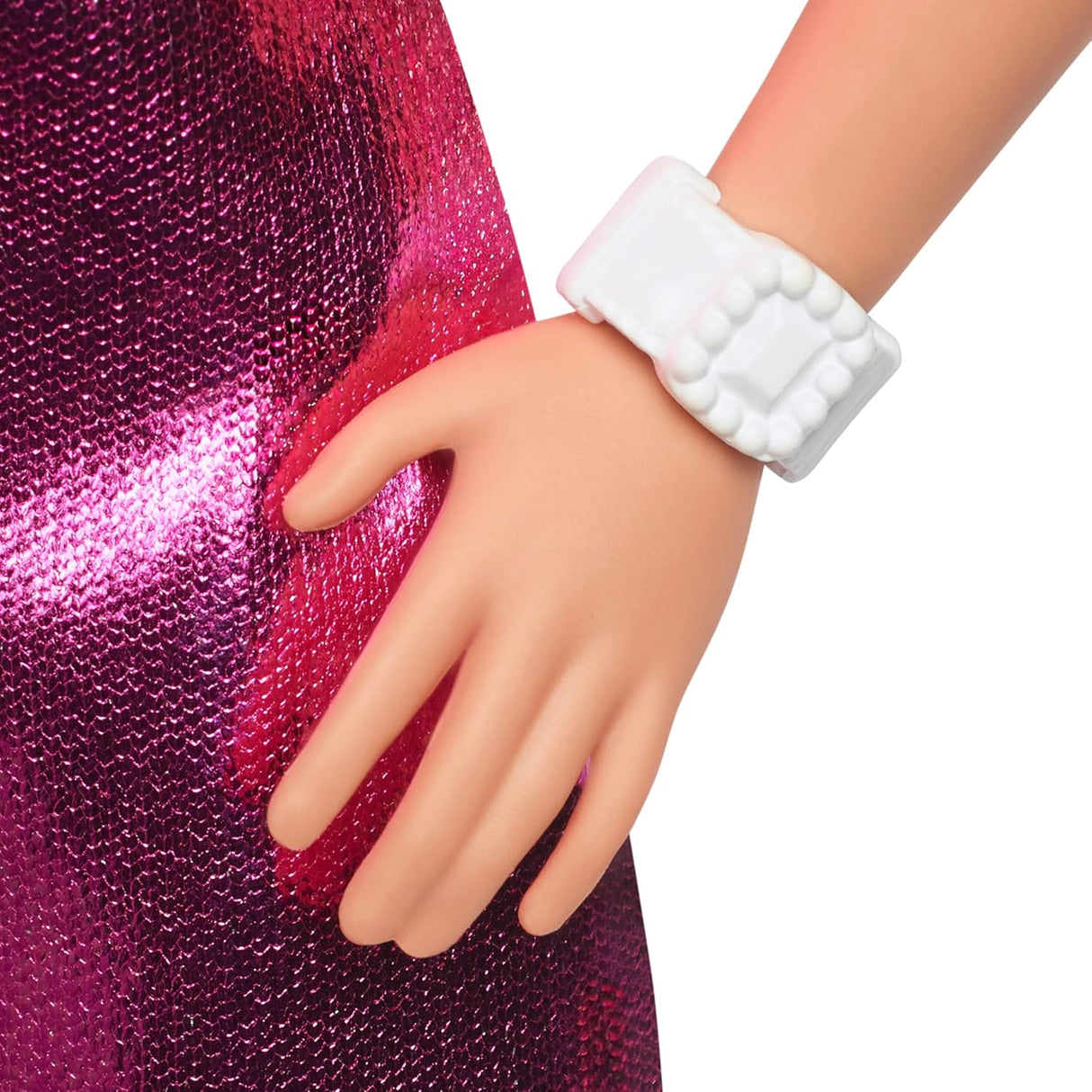 Muñeca Fashionistas Barbie #230, Vestido Metalizado, Accesorios