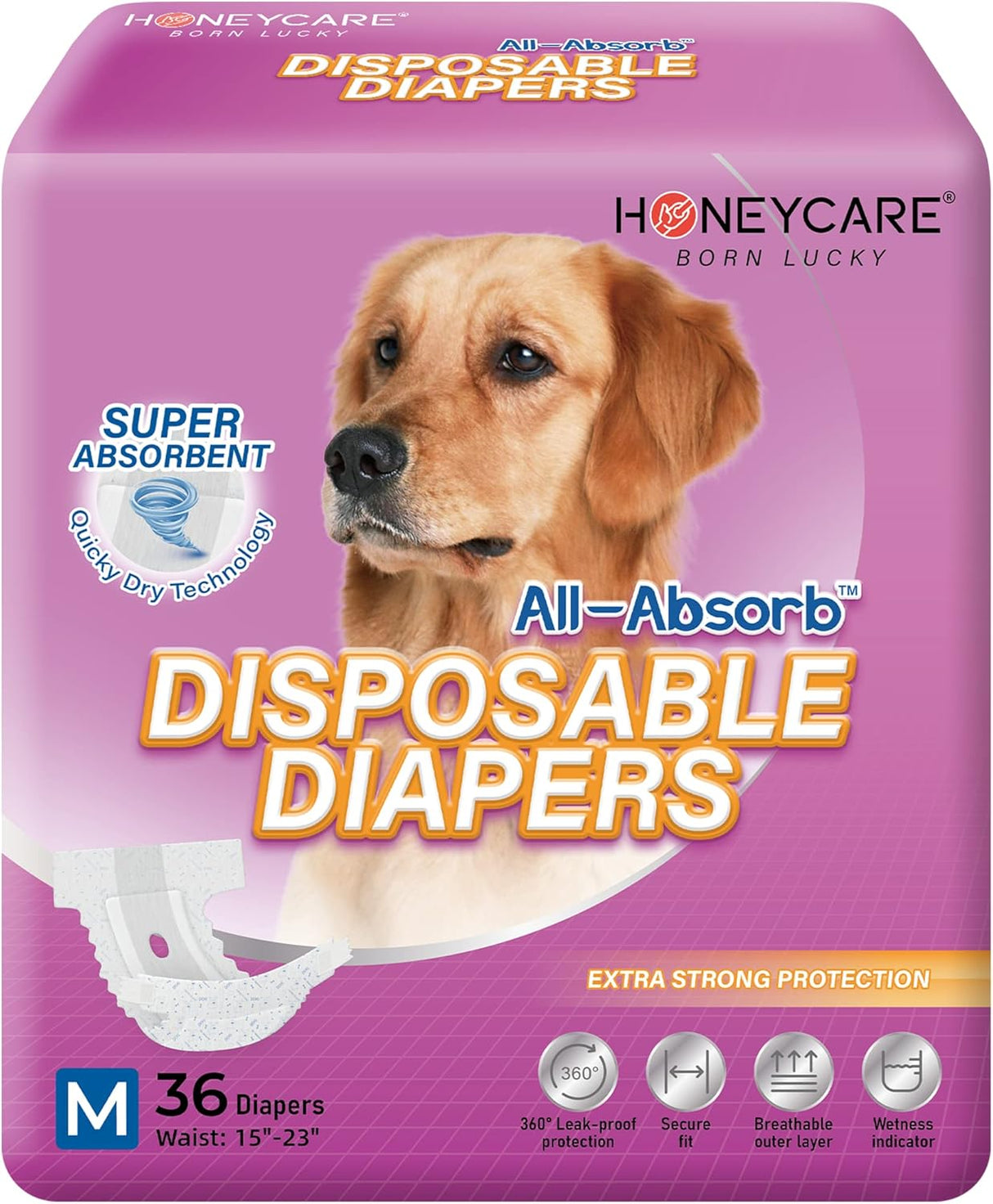 HONEY CARE All-Absorb - Pañales para perro  transpirable
