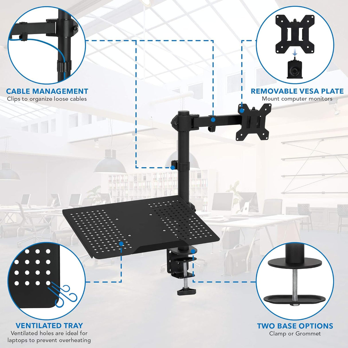 Soporte de escritorio para laptop y monitor Soporte portátil