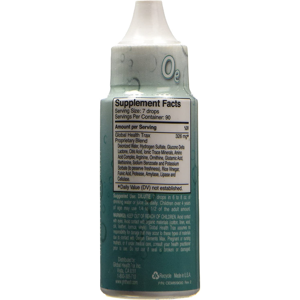 Suplementos Oxygen Elements Max  1 oz aumenta la resistencia