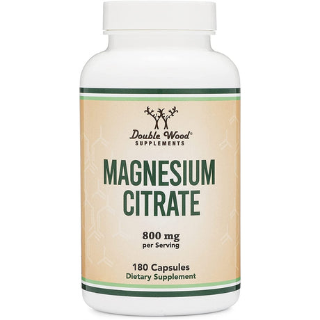 Suplementos Alimenticios de citrato de magnesio 180 cápsulas