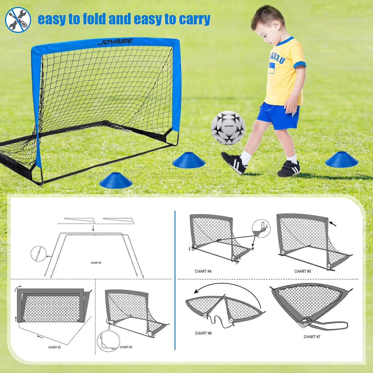 Porterías de fútbol para patio trasero para niños JOYAIRE
