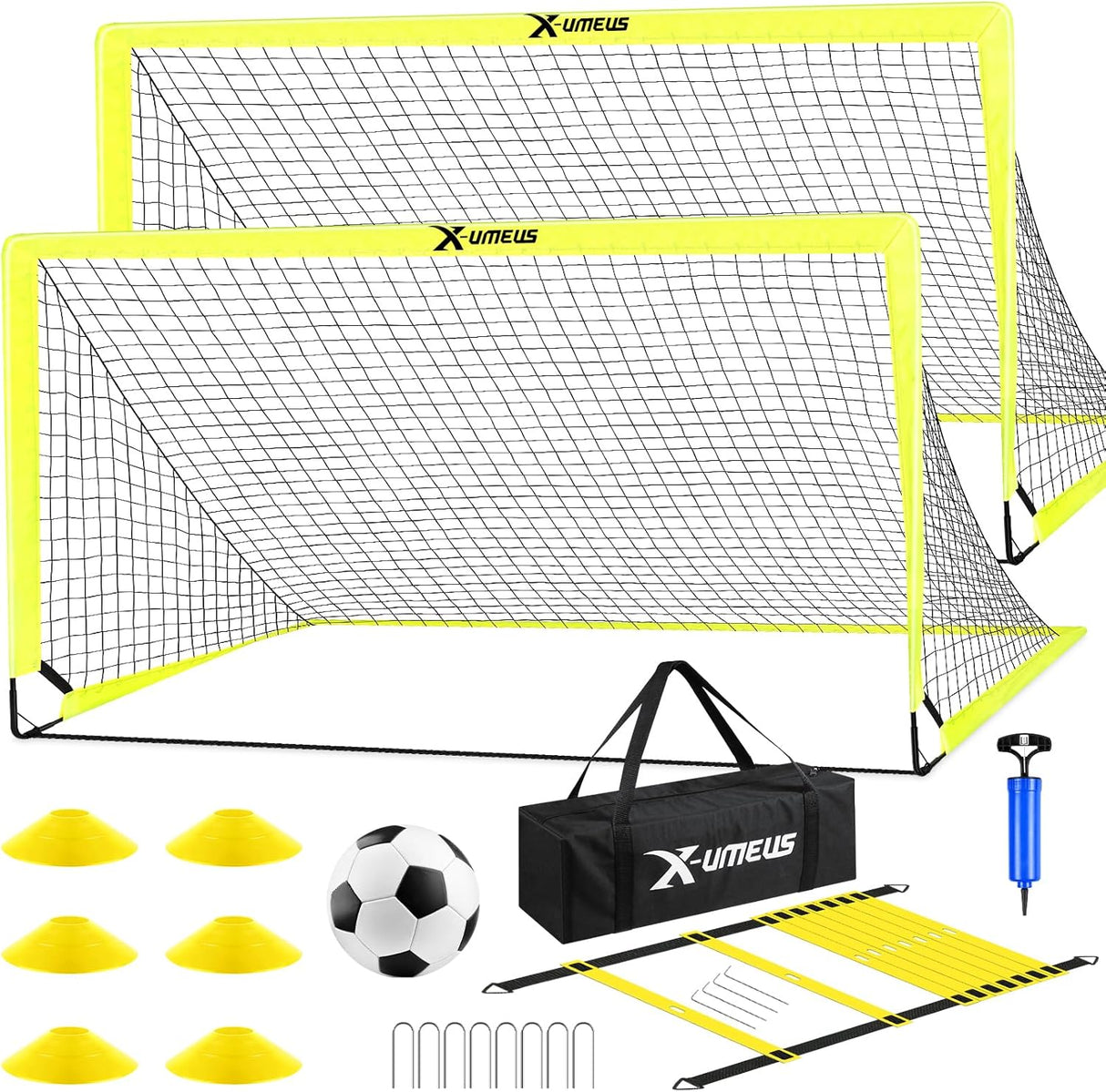 Juego de 2 porterías de fútbol para niños de patio trasero