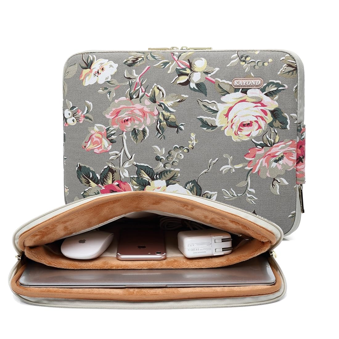 Funda para portátil Tamaño: 13-13.3 Pulgadas diseño de rosa