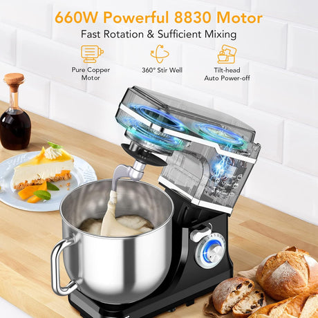 Batidora de Pie 7.5QT, 10 Velocidades, 300W, Modelo MC1