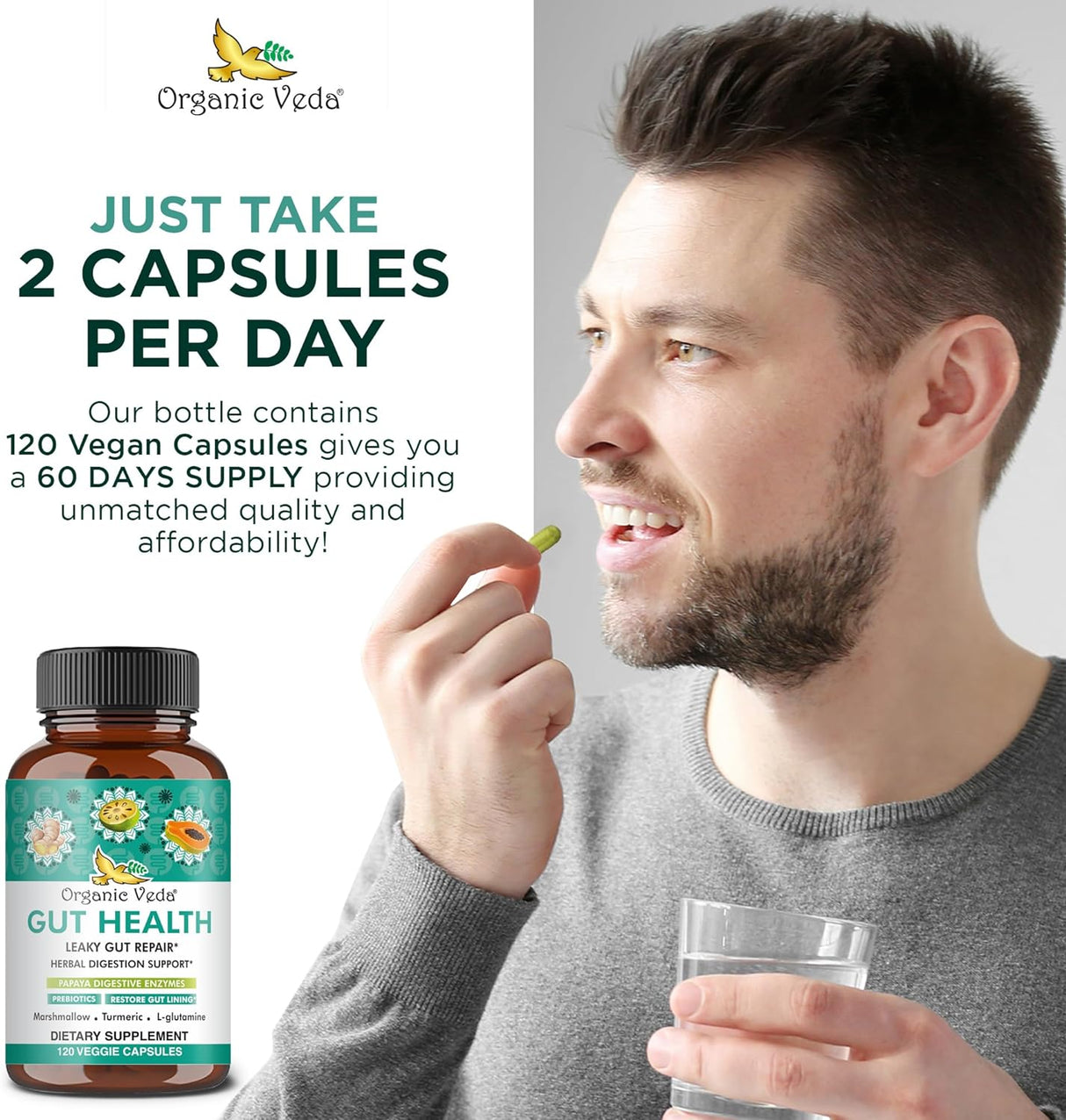 Suplemento para la Salud Intestinal con Enzimas y Prebióticos