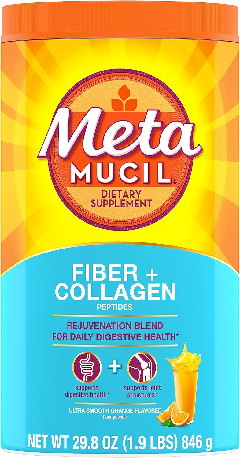 Polvo de cáscara de psyllium a base de plantas Metamucil
