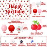 Decoraciones Fiesta Cereza Kit Arco Globos Cumpleaños Verano