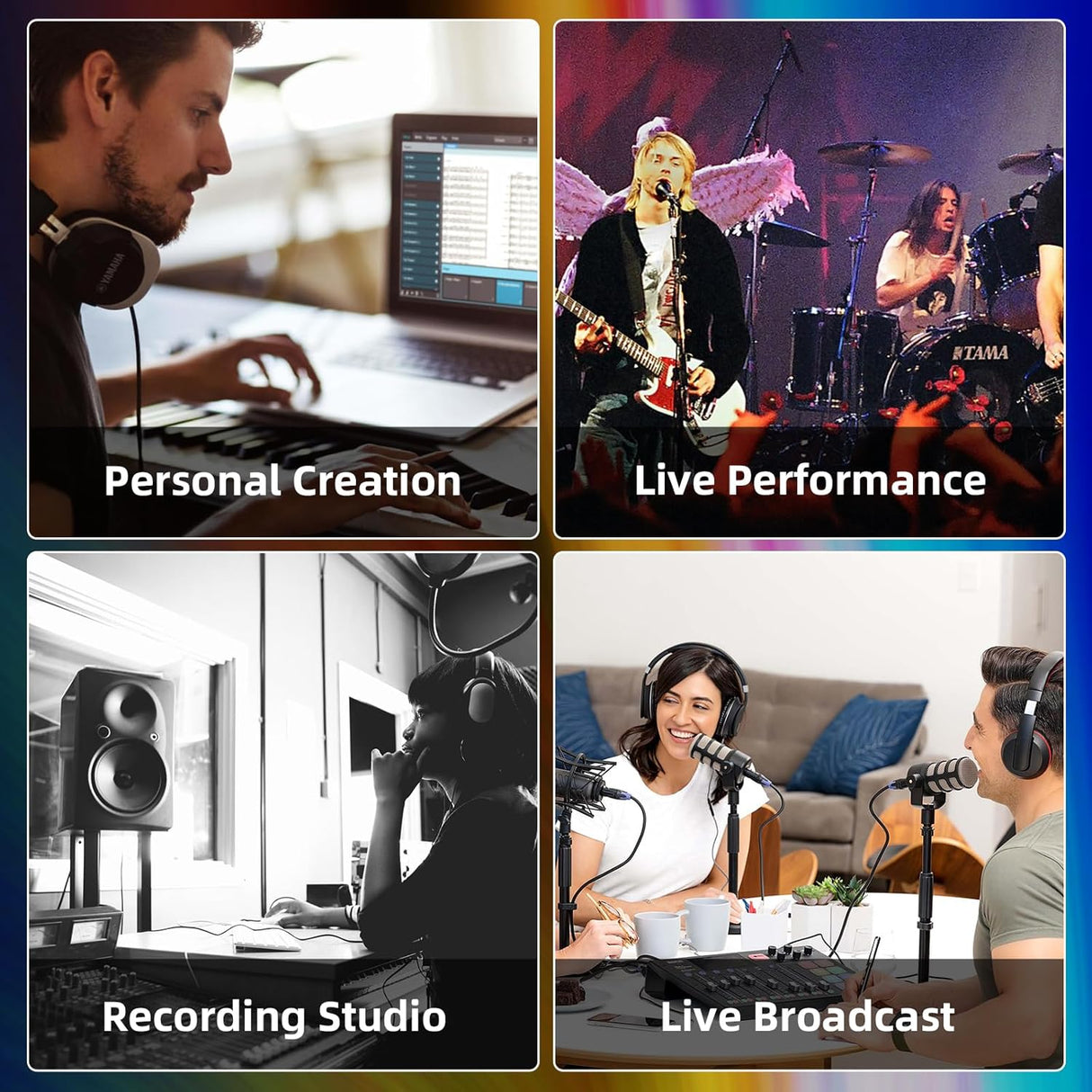 Amplificador de auriculares 4 canales con salidas para 8 auriculares