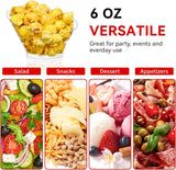 20 Bowls Plásticas Desechables 6 oz para Aperitivos