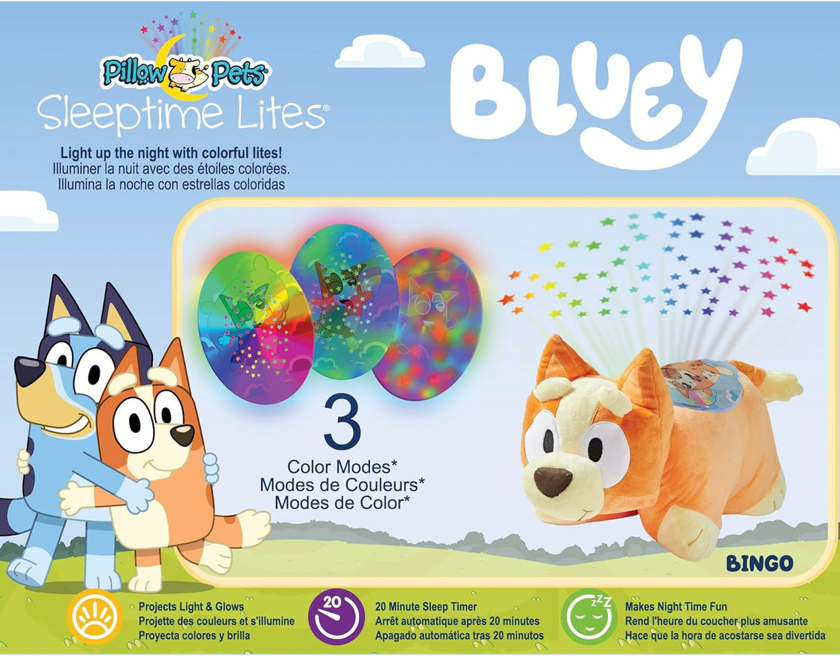 Pillow Pets Bingo Luz de Sueño 11 - Peluche Suave y Tierno