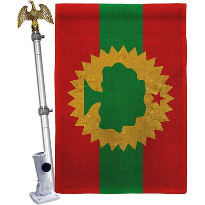 Oromo Liberation - Juego de bandera de arpillera para casa