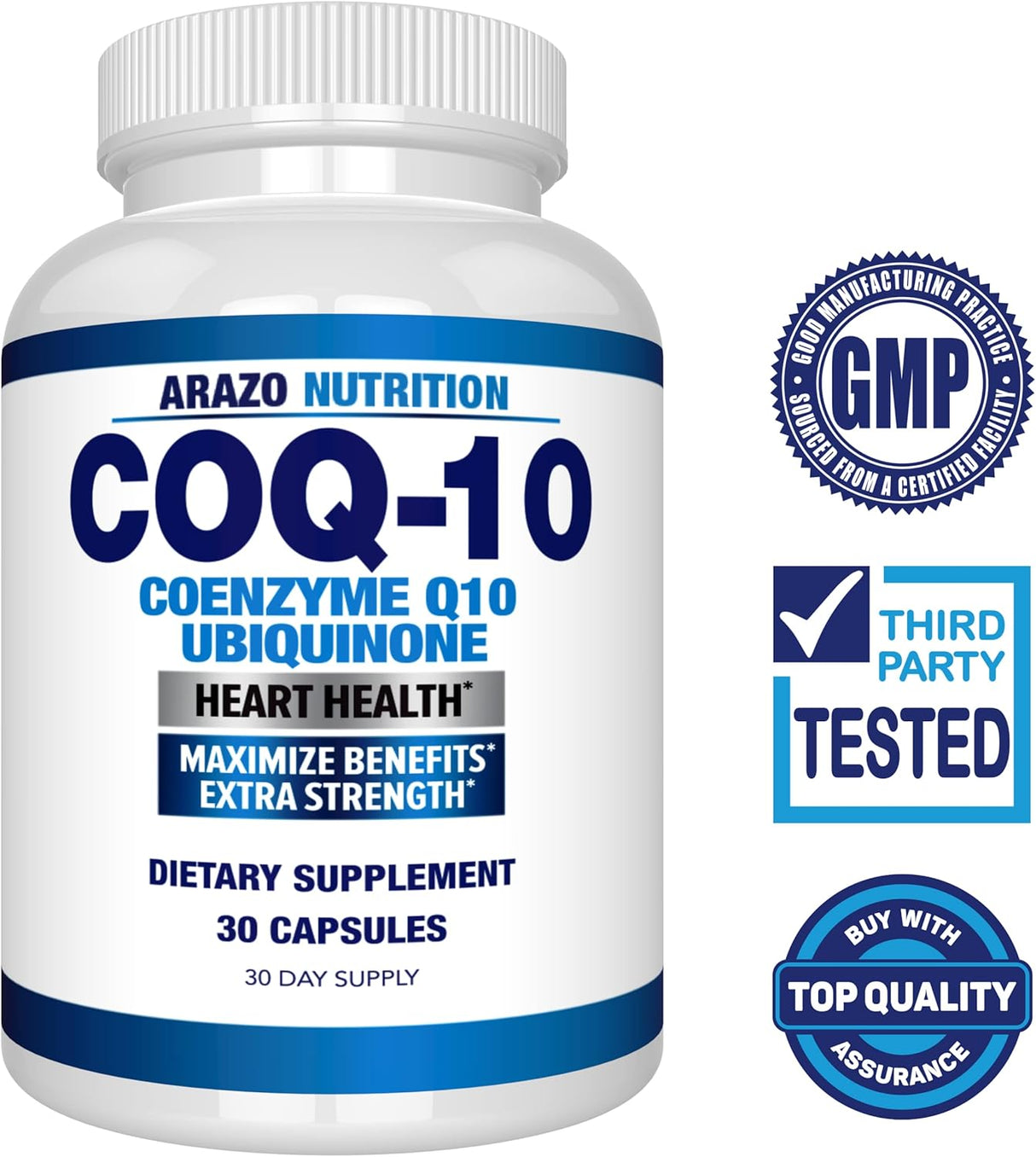 Suplemento COQ10 Ubiquinona Coenzima Q10 - 200mg   sin Soja