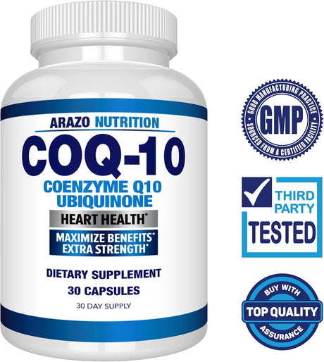 Suplemento COQ10 Ubiquinona Coenzima Q10 - 200mg   sin Soja