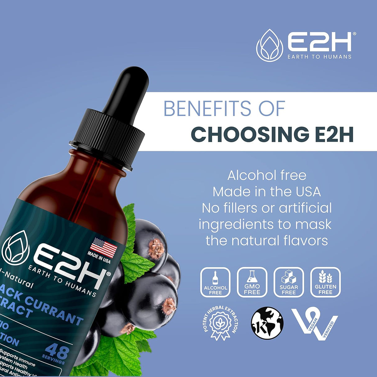 Extracto de Grosella Negra E2H - Inmunidad - 2 Fl Oz