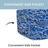 Silla cama convertible 2 en 1 para niños, camuflaje azul