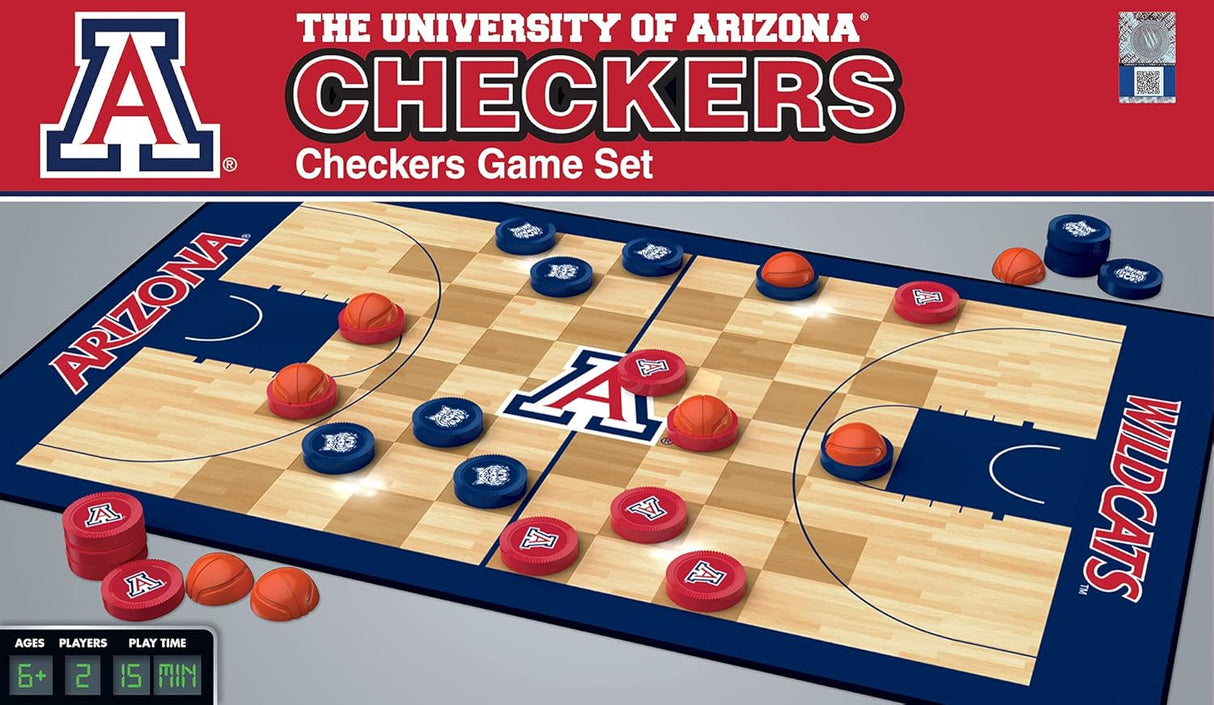 Juego de mesa Checkers, MasterPieces, Wildcats, 6 años+