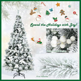 Árbol de Navidad Artificial Goplus 6FT con Decoración y Soporte