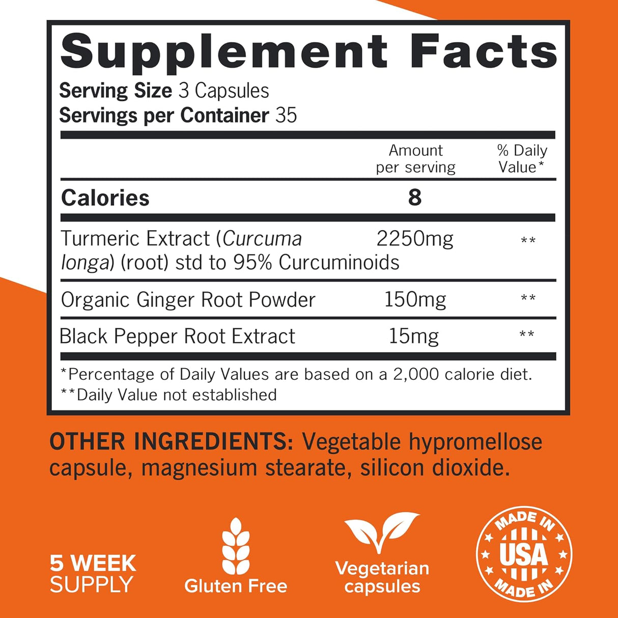 Suplementos Alimenticios  de cúrcuma  y jengibre