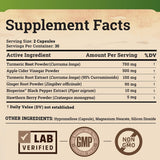 Suplementos Alimenticios Curcumina con jengibre y vinagre
