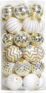 30PCS Adornos Navideños, Shatterproof, 60MM, Modelo: Navidad