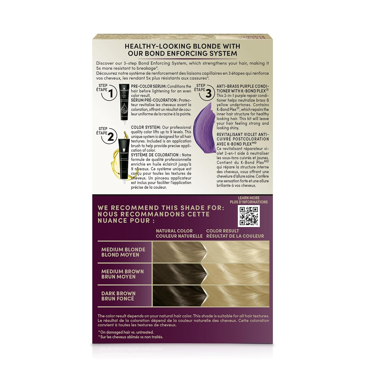 Kit ultra aclarador de tinte permanente, rubio platinado 001